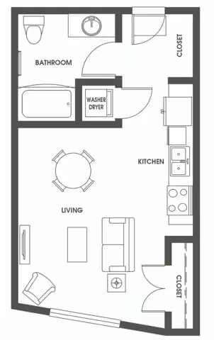 Studio S1 826 floor plan